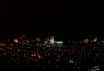 atlantic city at night, view from my room at the Borgata