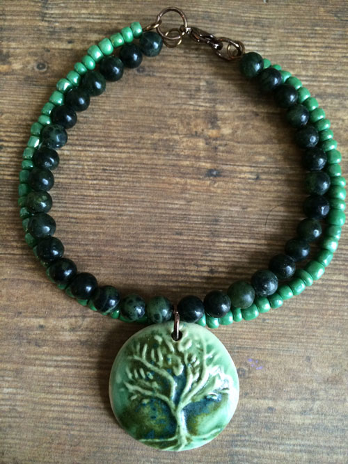 bracelet - green tree