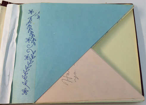 autograph book - folded pages