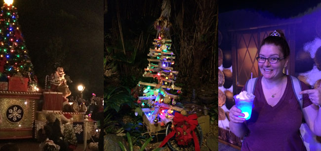 Christmas Parade | Jingle Cruise tree | Queen Elsa's magical blue brew of alcoholic goodness